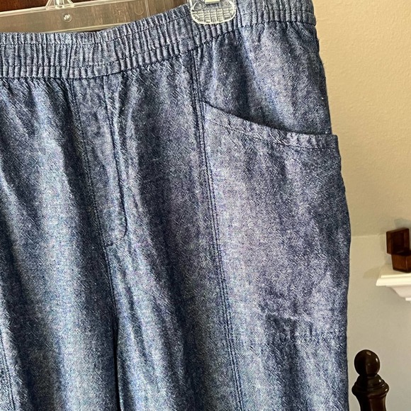 Old Navy large lightweight loose fitting linen blend beach pants - Picture 7 of 9